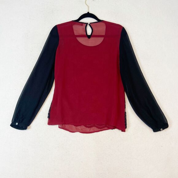 The Limited Top Women's XS Red Black Lace Y2K Whimsigoth Romantic Vampire Witchy - Picture 3 of 7